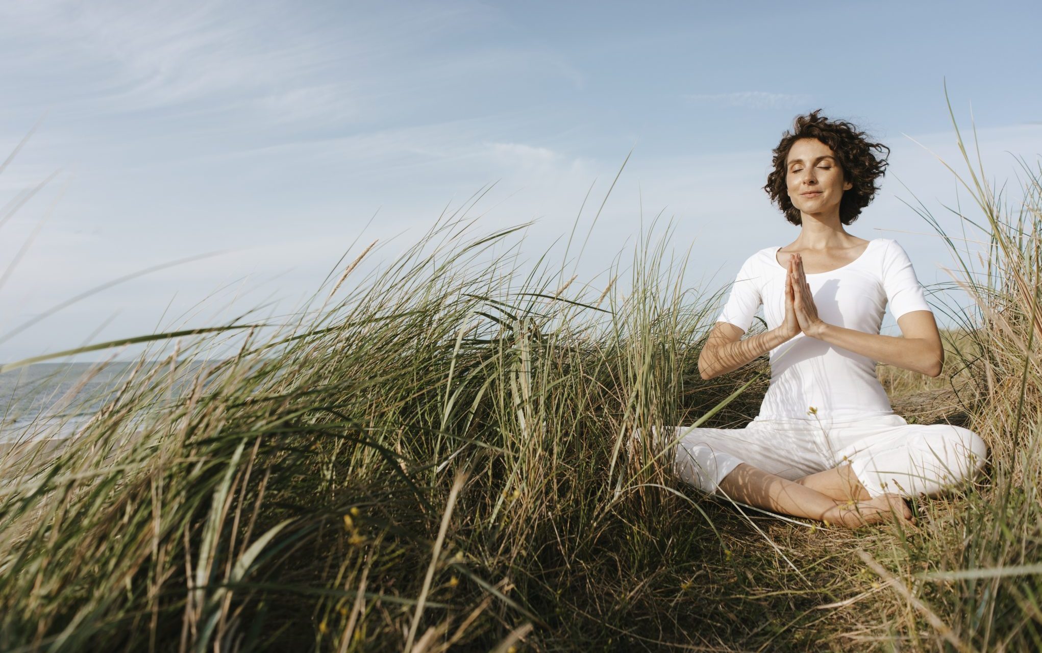 woman meditating