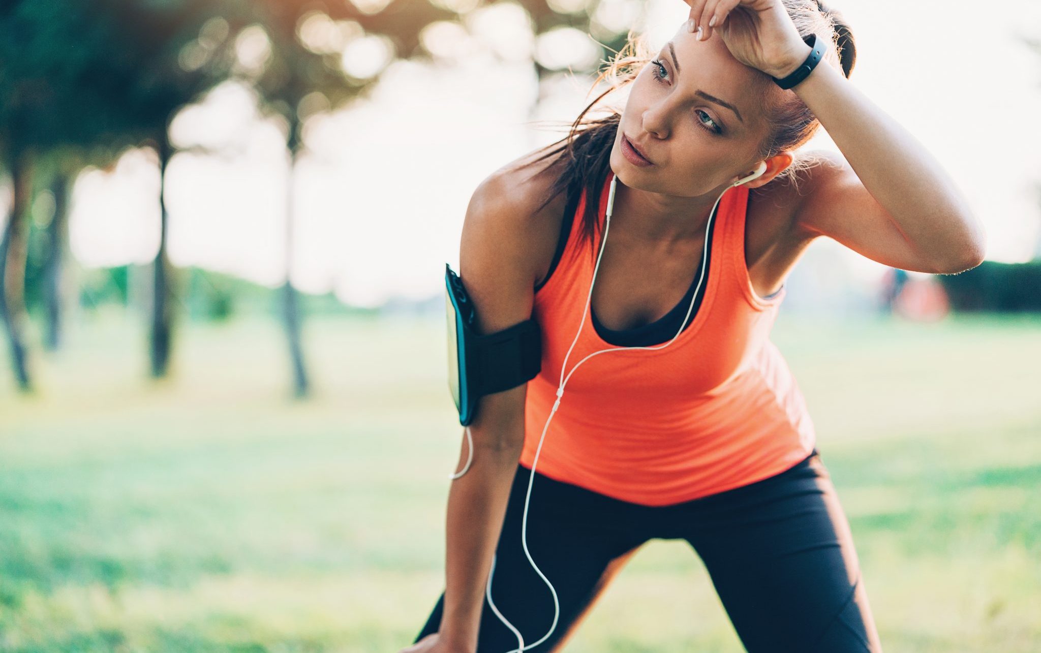 sweating after light exercise