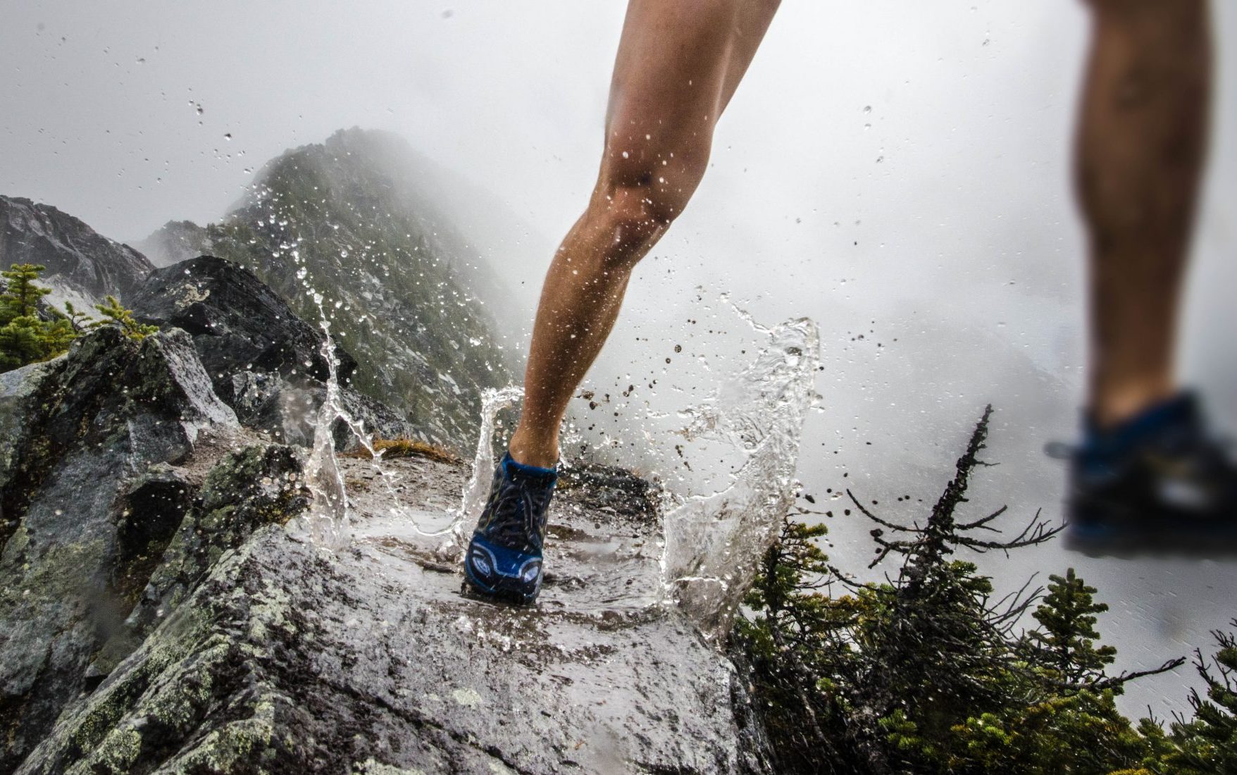 running in the mountains