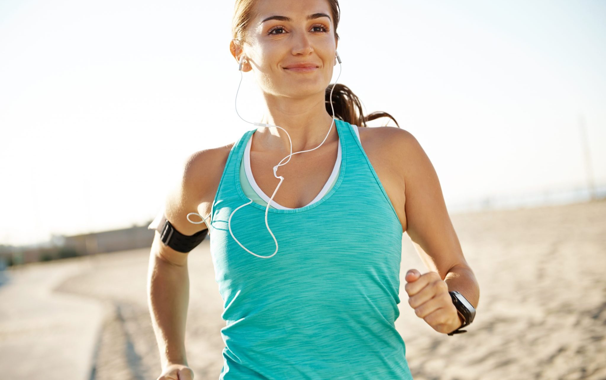 girl running forward