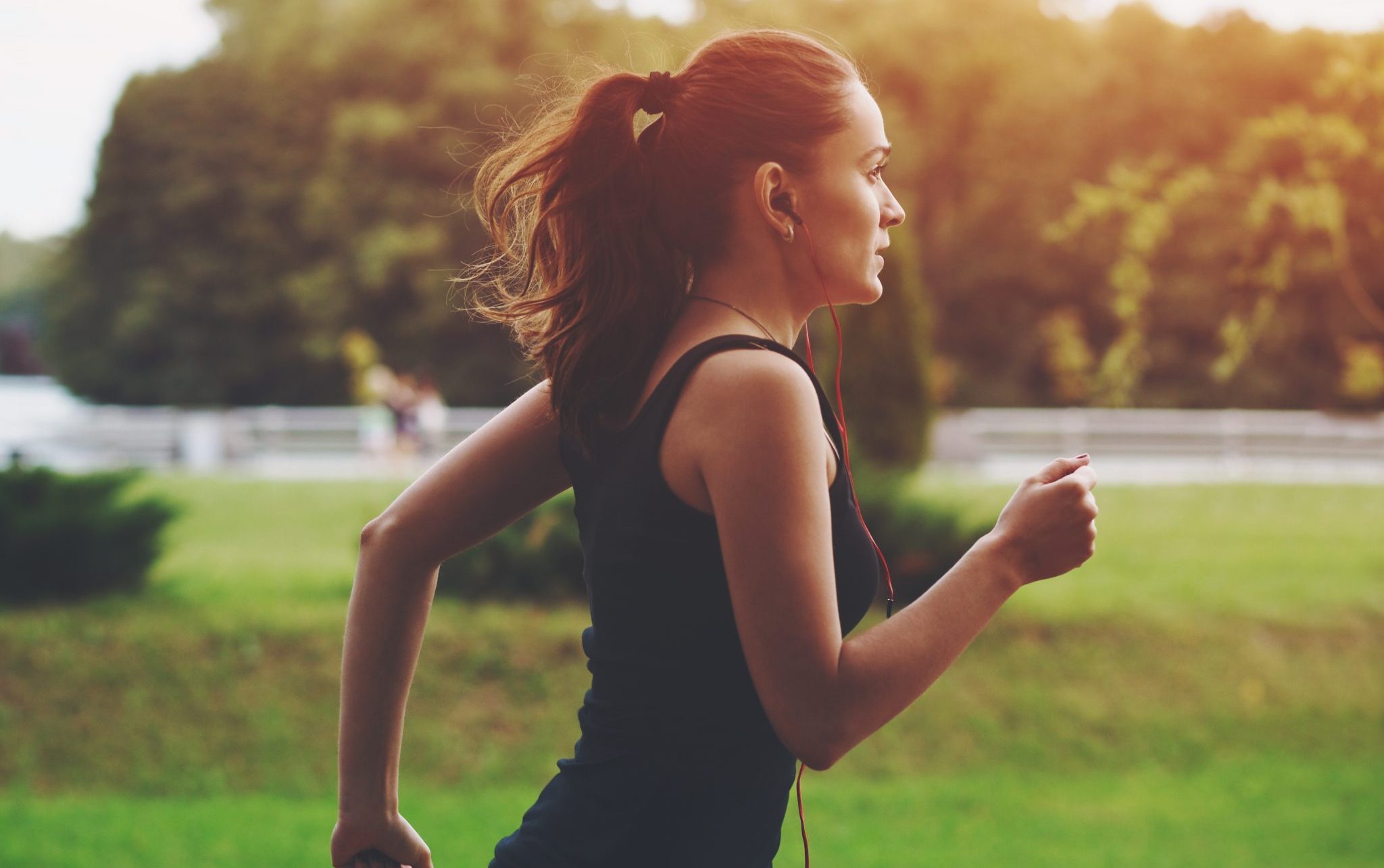 runner at dusk