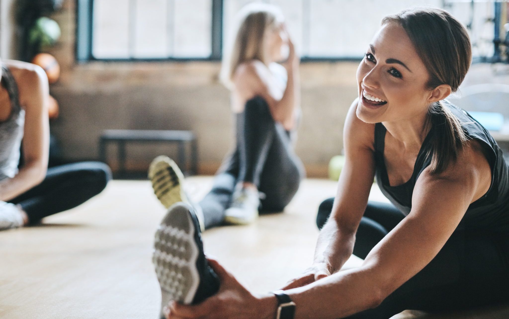 working out happy