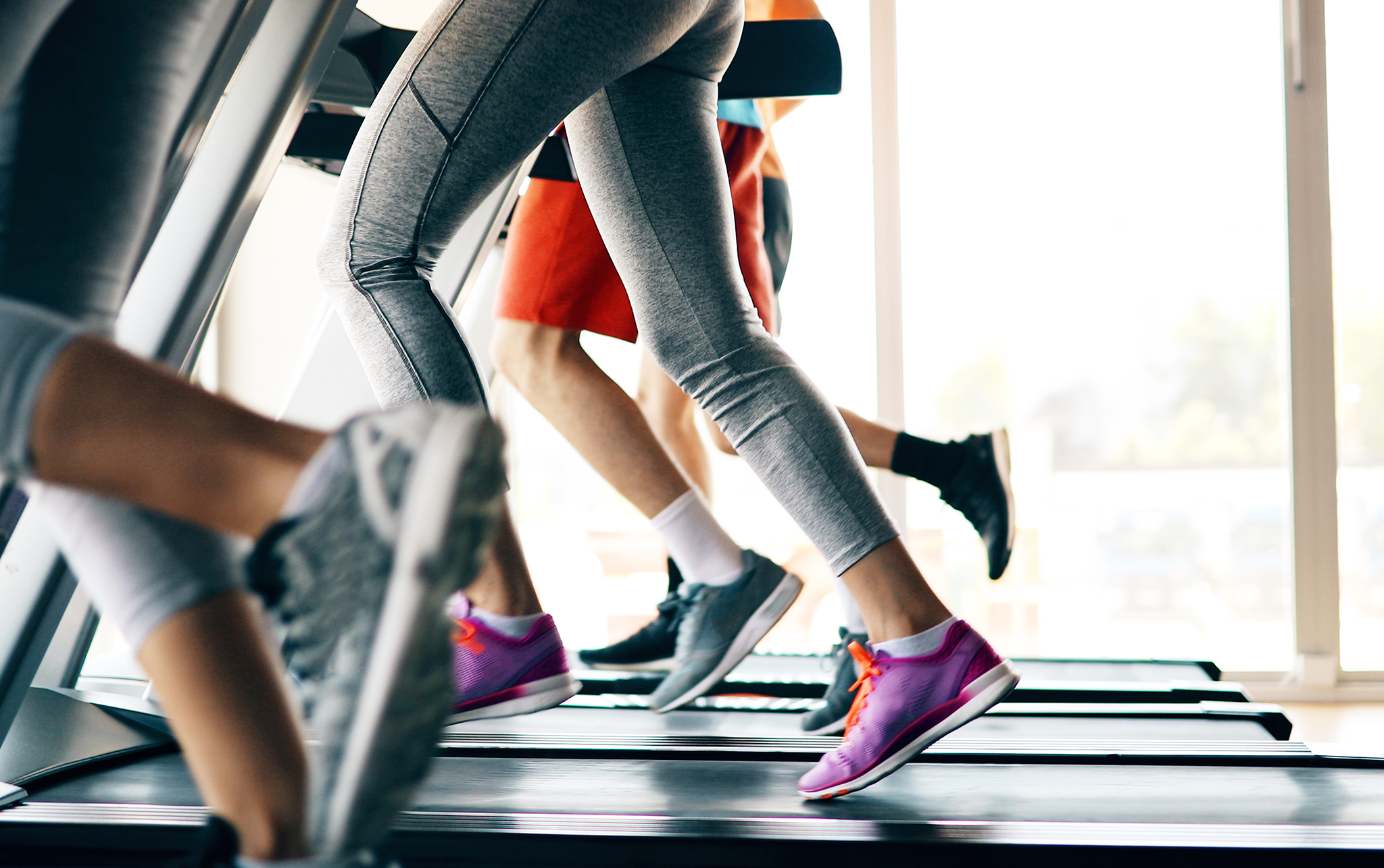 legs on treadmill