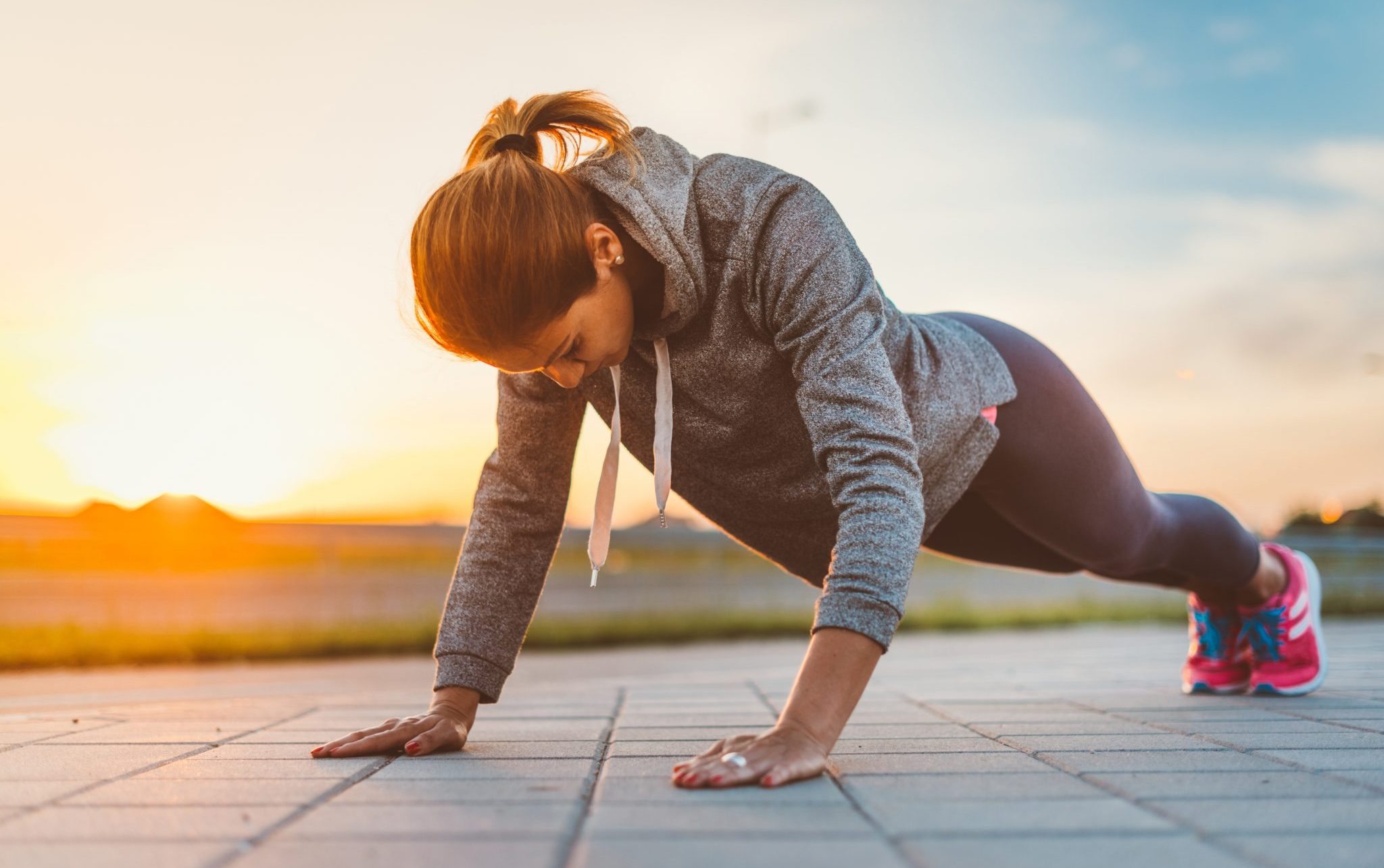 doing push ups