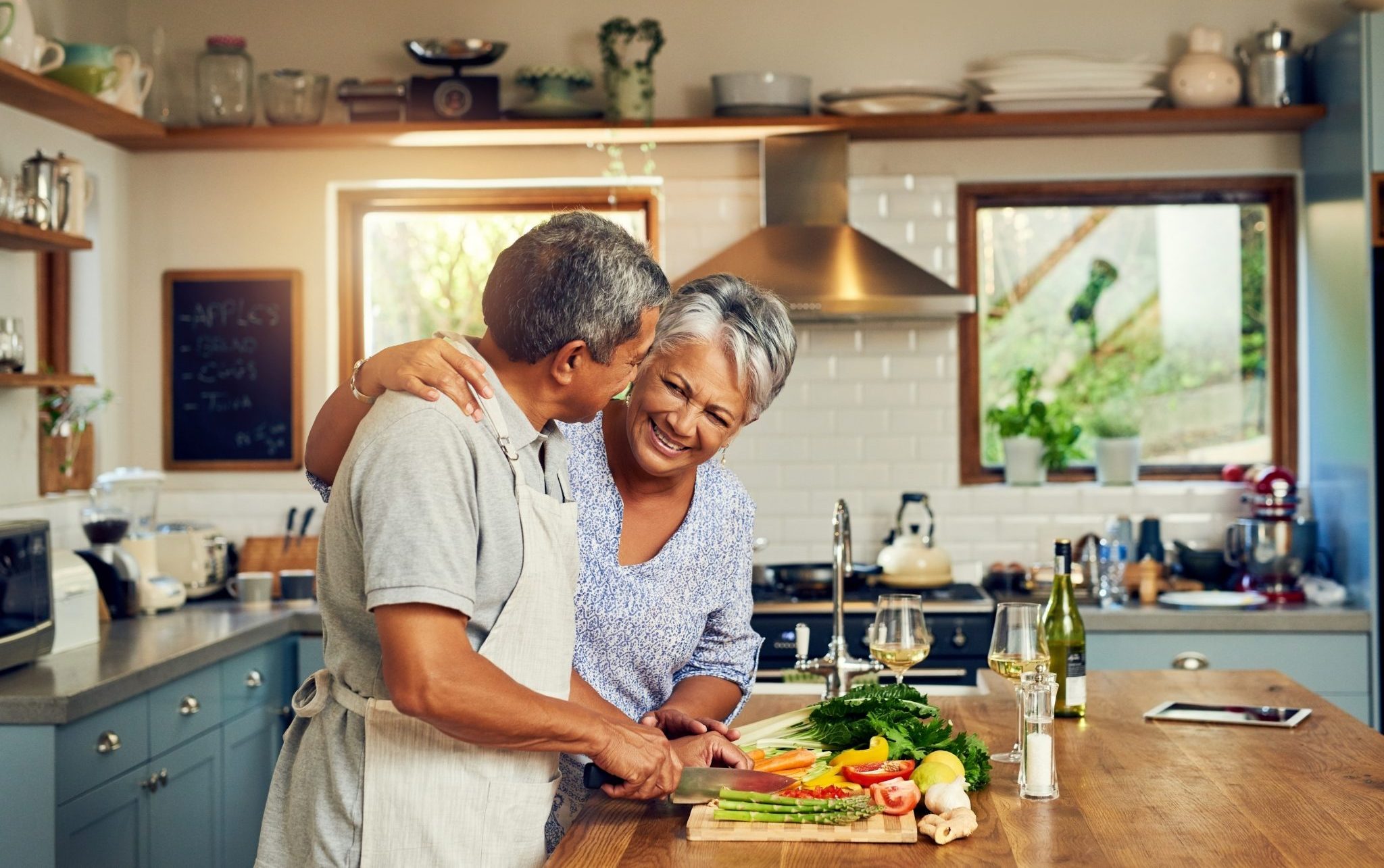 cooking together